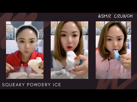 [ASMR] Squeaky Powdery Ice requested by Ardina |Satisfying Video|#360 氷を食べる/ICE eating