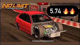 No limit drag racing 2 tune honda civic ek9 5.74 🔥 screenshot 1