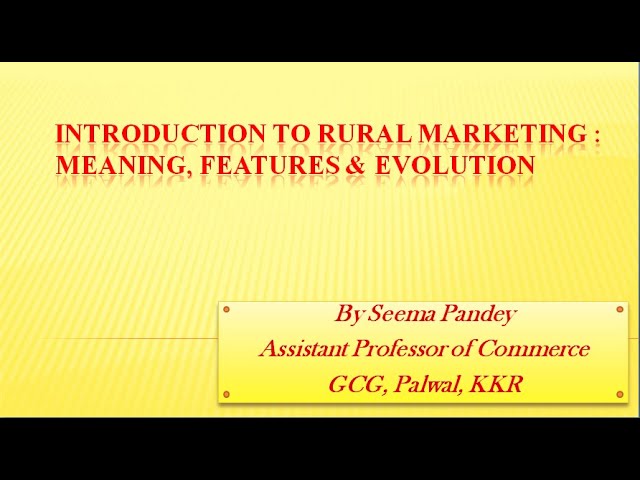  Rural Marketing Features What Is Rural Marketing Features Challenges Potential And 