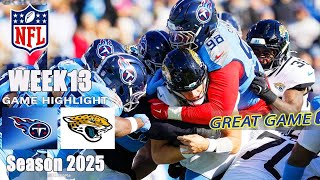 Jaguars vs Titans | Week 13 Full Game Highlights | NFL 2025