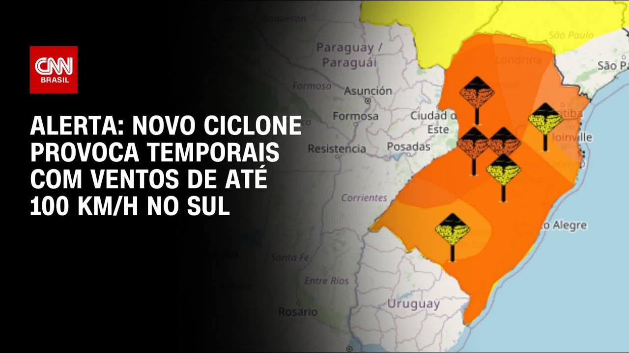 Alerta: Novo ciclone provoca temporais com ventos de até 100 km/h no Sul | CNN NOVO DIA