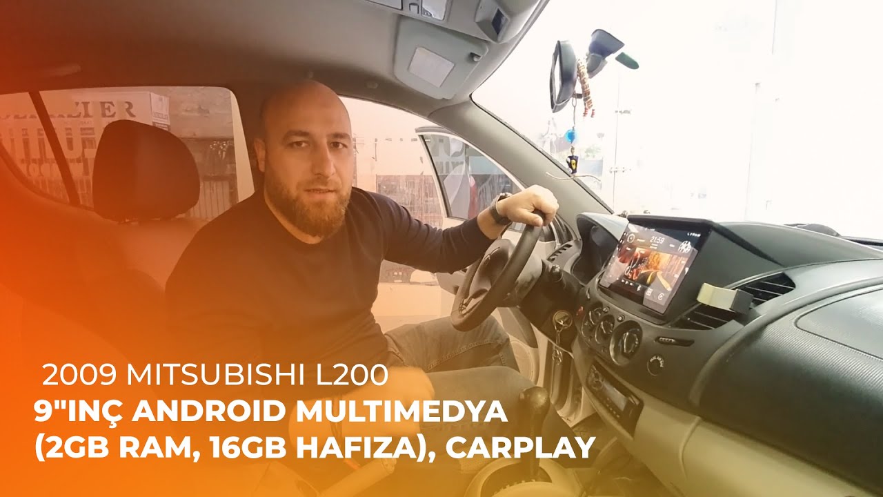 2009 Mitsubishi L200 // 9"inç Android Multimedya (2GB Ram, 16GB Hafıza), CarPlay