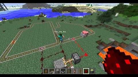 Minecraft Railroad Automatic Track Switching