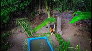 8 Hari buat rumah tanah,kolam renang,pasang prangkap ikan & 100 pancing sidat disungai!!!! #KOOKIKO