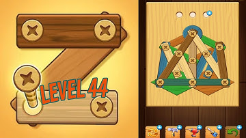 🏅 SCREW PUZZLE: Wood Nut & Bolt 🤪 Level 44 🧩 Gameplay Walkthrough