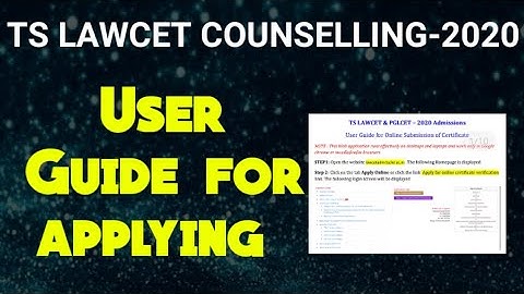 User guide for lawcet online certificate verification | By Krishna