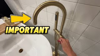 Freestanding tub faucet - worth it? #bathroomfaucet #founditonamazon #bathtub #commissionsearned