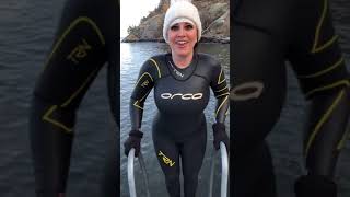 Molly's first winter swim