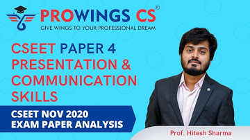 CSEET Nov 20 Exam Paper Analysis   Paper 4   Presentation & Communication Skill