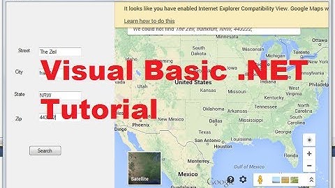 Visual Basic .NET Tutorial 52 - How to Display Google Maps in VB.NET
