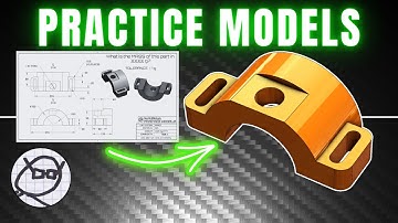 CAD Practice Model Challenge - Onshape, SolidWorks, Alibre, Fusion360 - HOLD DOWN
