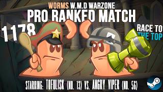 Pro Ranked Match #1178: tofulisk (No. 13) ⚔️ Angry Viper (No. 56) | Worms W.M.D Warzone☢️