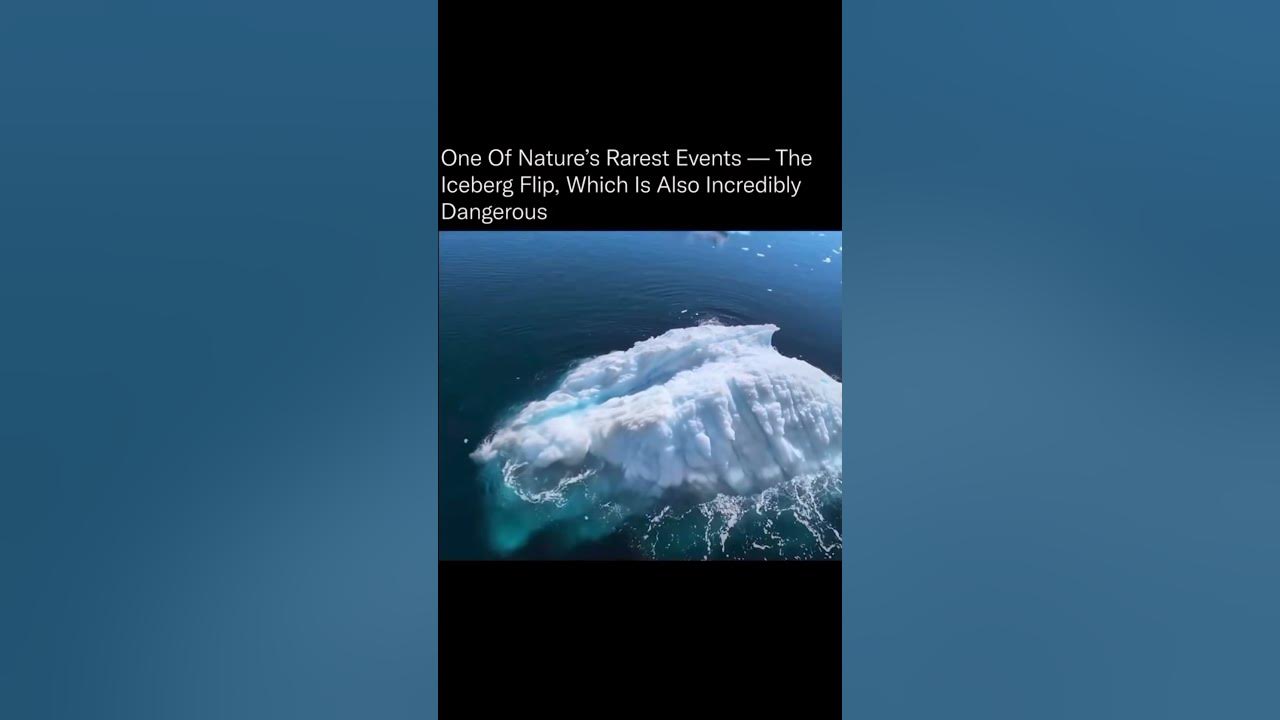 What you're watching could sink a ship.😳#iceberg #ocean #naturepower #antarctica