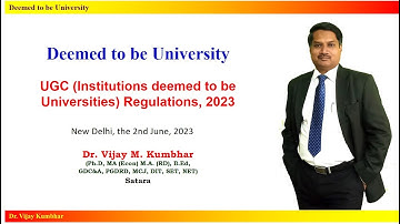 Institution Deemed to be University Regulation-2023