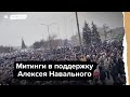 Жители России вышли на митинги в поддержку Навального