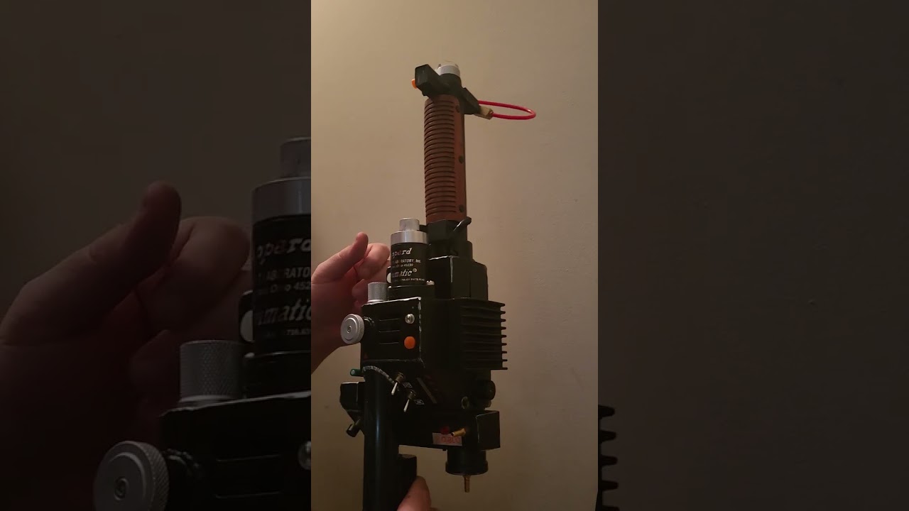 Haslab Wand with aluminum barrel and real wood shotgun grip. The barrel has been modified to twist.