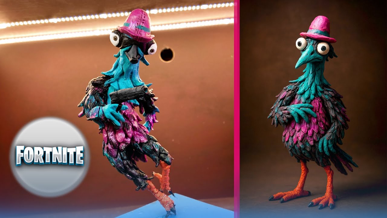 Making the Fortnite Duck Shooter in Real Life | DIY Clay Model