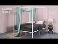 Zinus Patricia Four Poster Canopy Bed Frame - Assembly