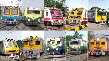 [10 in 1] Amazing multicolored different model EMU local trains of Indian Railways