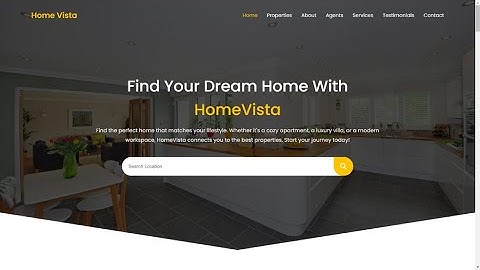 HomeVista – Complete Real Estate Website Design Using HTML, CSS & JavaScript | Full Tutorial