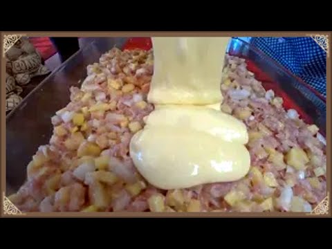 Вкуснейший пирог с мясом в духовке! Пышное тесто и идеально сочная начинка из фарша!