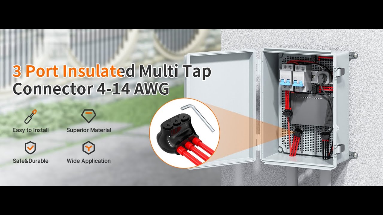4-14AWG 3 Ports Multi-Tap Insulated Connector: A Simple Overview - YouTube