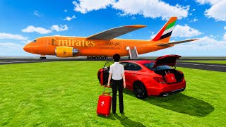 Luxury Airport Car Parking ✈️🚗 | Emirates Plane & Red Sedan Gameplay | 3D Driving Classes 2026 screenshot 1