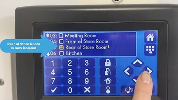 TK600 series Touchpad video showing how to isolate an area on your Orisec intruder alarm