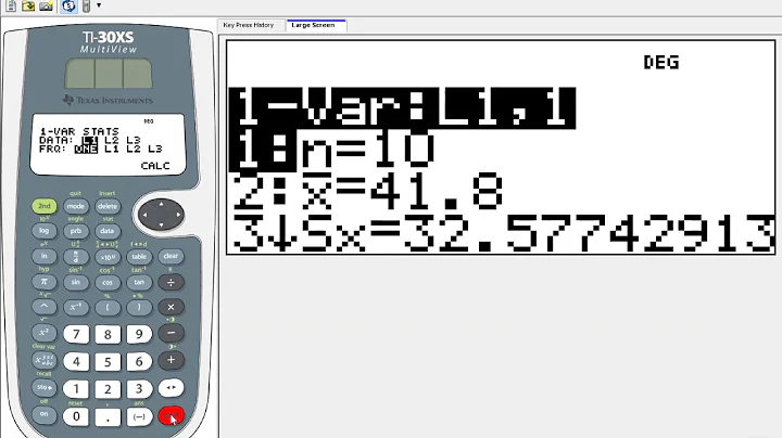 TI 30xs Mean , Median , Standard deviation