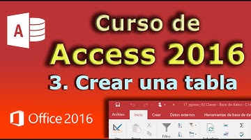 Curso de Access  2016. 3. Crear una tabla.
