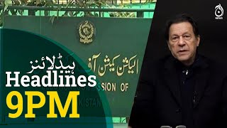 ECP issues notice to Imran for staying on as party chief despite disqualification | Aaj News