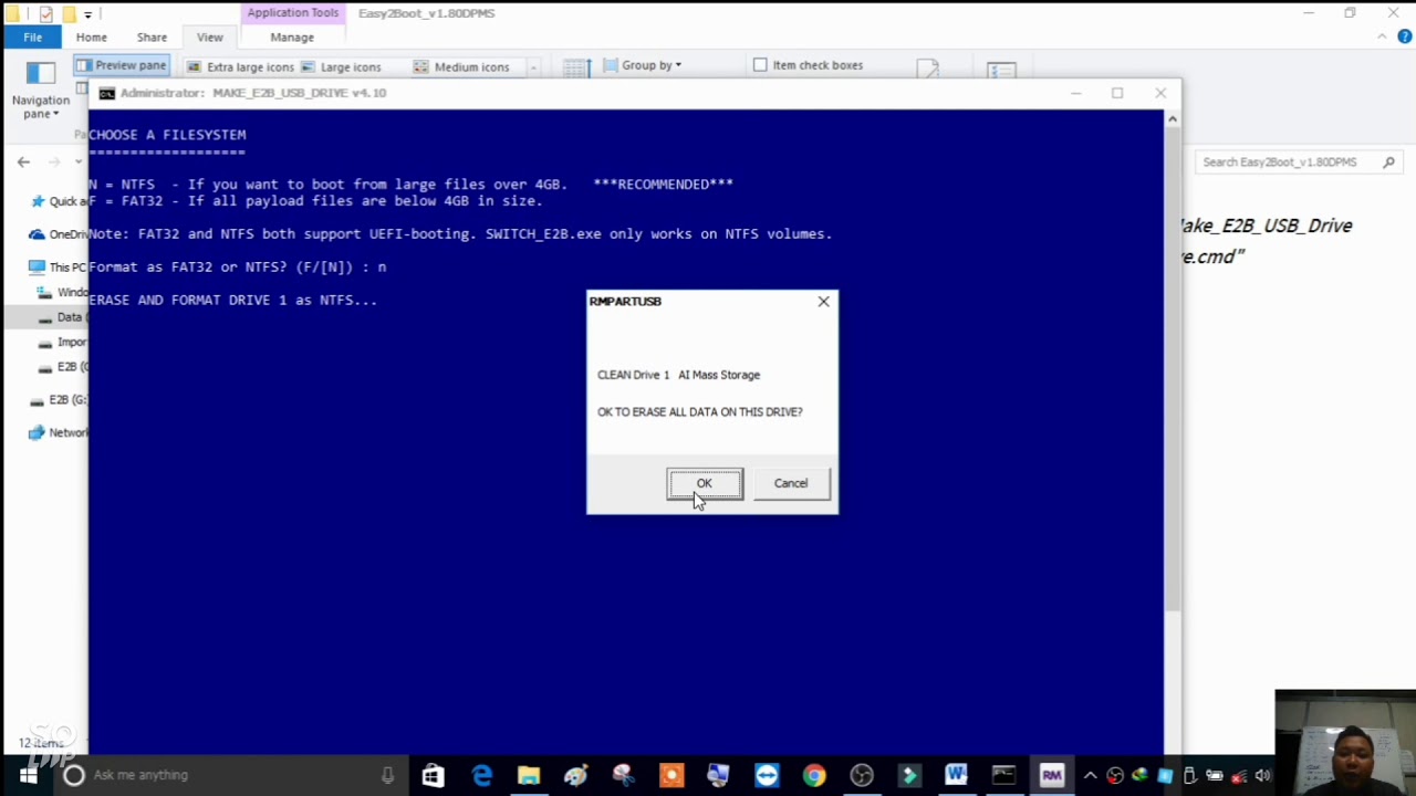 Create Bootable USB Using E2B software windows install USB stick YouTube