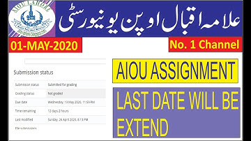 AIOU | Assignment Date Extend | Semester Autumn 2019