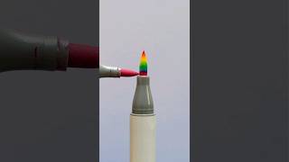 Diy Rainbow Marker 🌈 #Art #Artwork #Draw #Drawing #Diy #Painting #Satisfying