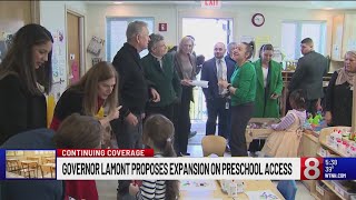 Gov. Lamont promotes $300 million plan for free preschool