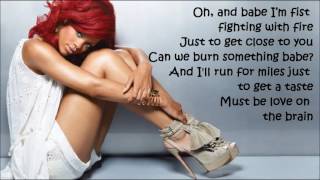 Miniatura del video "Rihanna - Love On The Brain Lyrics !!"