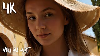 4K LookBook - Сute Swedish Girl on a Walk in Tascana Italy | Ai Girl Art #20