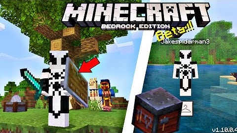 MCPE 1.10.0.4 Beta Shields Update // Minecraft Bedrock Edition Smithing Table!!