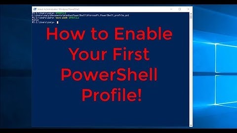How to Make a Profile in Windows PowerShell!