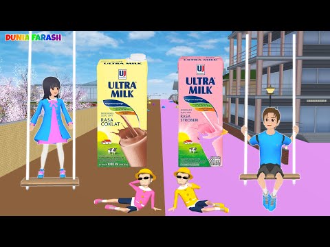 Banjir Susu Ultra Milk Di Kota Sakura, Yuta Mio Selamatkan Baby Titan Dari Yakuza || Sakura School