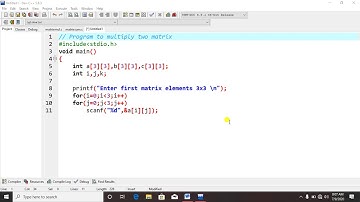 Product of two matrix in C language