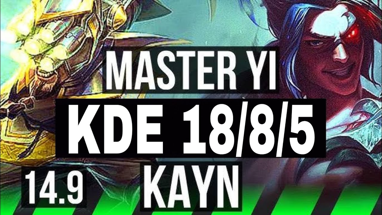 jungle master yi vs kayn 18 kill🔥