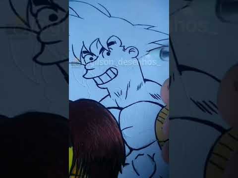 Desenho de Son Goku pintado e colorido por Ericksilva o dia 24 de