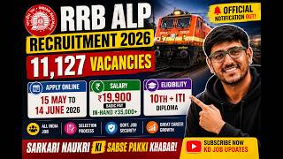 RRB ALP Recruitment 2026 Out  11,127 Vacancies