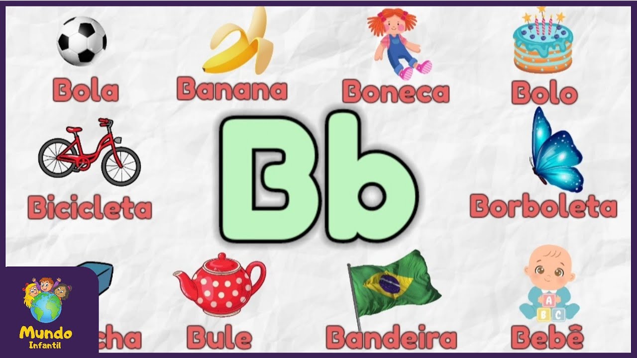 Alfabeto para Crianças | Aprenda as primeiras palavras com a LETRA B ...