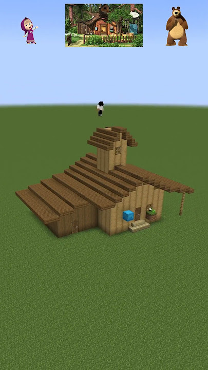 Membuat Rumah Masha And The Bear #shorts #minecraft