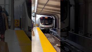 TTC Line 1 train departing from Yorkdale Station heading to Vaughan #train #railway #toronto #metro