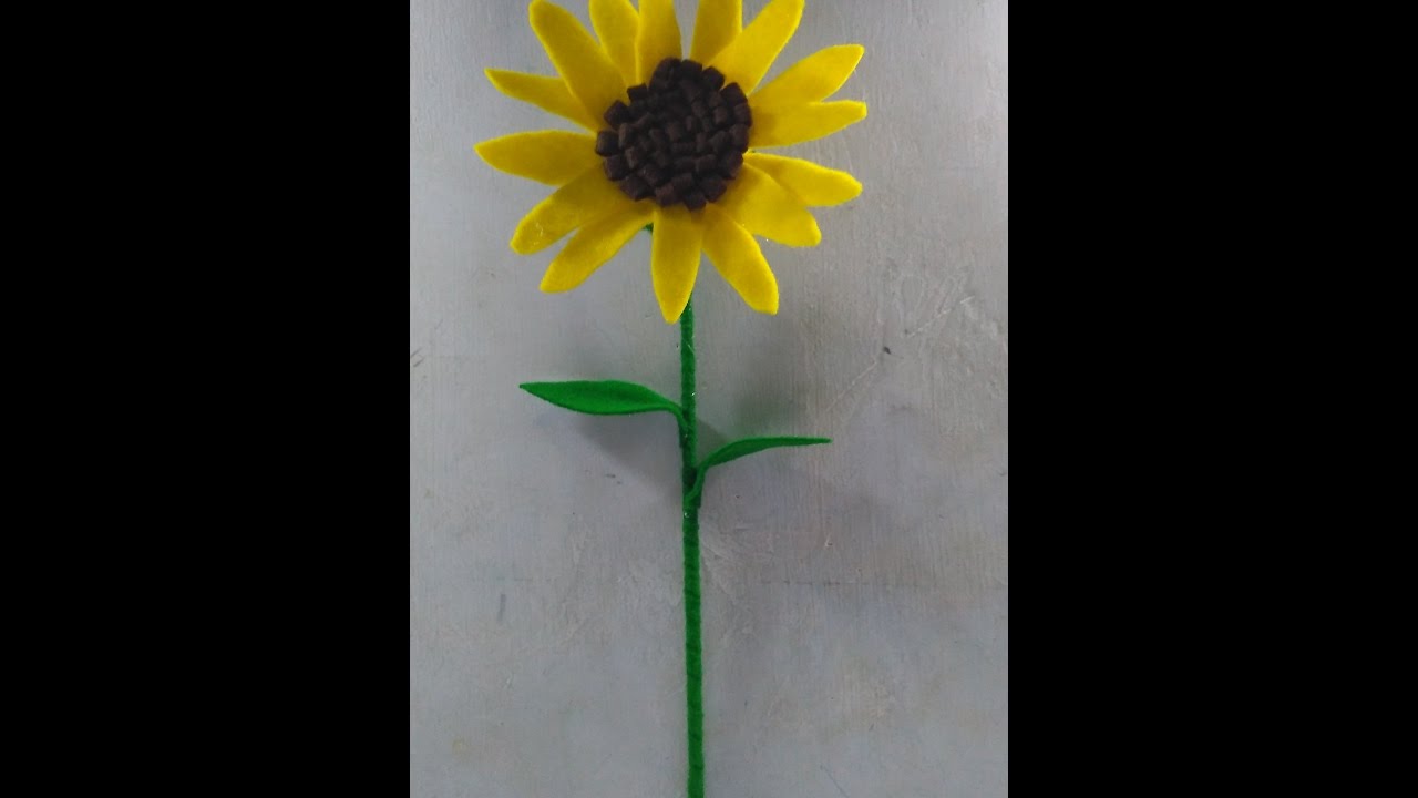 Cara Membuat Bunga  Matahari  Dari Kain Flanel  Tutorial 