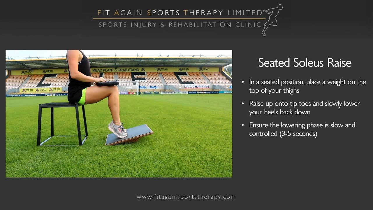 Seated Soleus Raise - YouTube