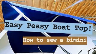 How to Sew a Boat Top  Step by Step Bimini